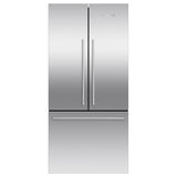 Fisher & Paykel - 32'' French Door Refrigerator Freezer, Stainless Steel, 17 cu ft, Non Ice & Water, Counter Depth, Contemporary Square Handle