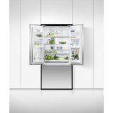 32'' French Door Refrigerator Freezer, Stainless Steel, 17 cu ft, Non Ice & Water, Counter Depth, Contemporary Square Handle