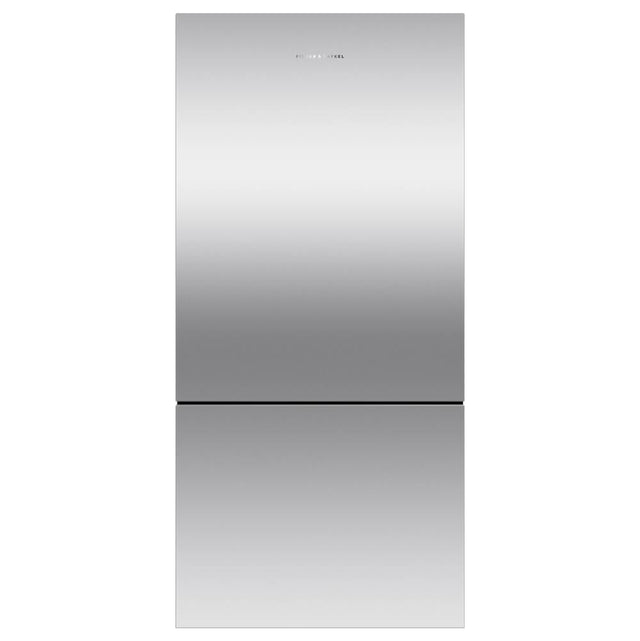 Fisher & Paykel - 32'' Bottom Mount Refrigerator Freezer, Stainless Steel, 17.5 cu ft, Non Ice & Water, Counter Depth, Left Hinge, Recessed Handles - Stainless Steel
