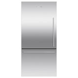 Fisher & Paykel - 32'' Bottom Mount Refrigerator Freezer, Stainless Steel, 17.1 cu ft, Ice Only, Counter Depth, Left Hinge, Contemporary Square Handle - Stainless Steel