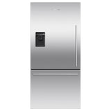 Fisher & Paykel - 32'' Bottom Mount Refrigerator Freezer, Stainless Steel, 17.1 cu ft, Ice & External Water, Counter Depth, Left Hinge, Contemporary Square Handle - Stainless Steel