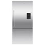 Fisher & Paykel - 32'' Bottom Mount Refrigerator Freezer, Stainless Steel, 17.1 cu ft, Ice & External Water, Counter Depth, Right Hinge, Contemporary Square Handle - Stainless Steel