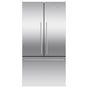 Fisher & Paykel - 36'' French Door Refrigerator Freezer, Stainless Steel, 20.1 cu ft, Ice Only, Counter Depth, Contemporary Square Handle