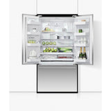 36'' French Door Refrigerator Freezer, Stainless Steel, 20.1 cu ft, Ice Only, Counter Depth, Contemporary Square Handle