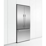 36'' French Door Refrigerator Freezer, Stainless Steel, 20.1 cu ft, Ice Only, Counter Depth, Contemporary Square Handle