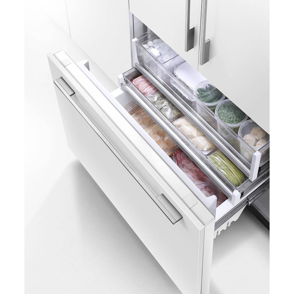36'' French Door Refrigerator Freezer, 72'' H, 16.8 cu ft, Panel Ready, Ice Only