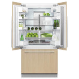 36'' French Door Refrigerator Freezer, 72'' H, 16.8 cu ft, Panel Ready, Ice Only