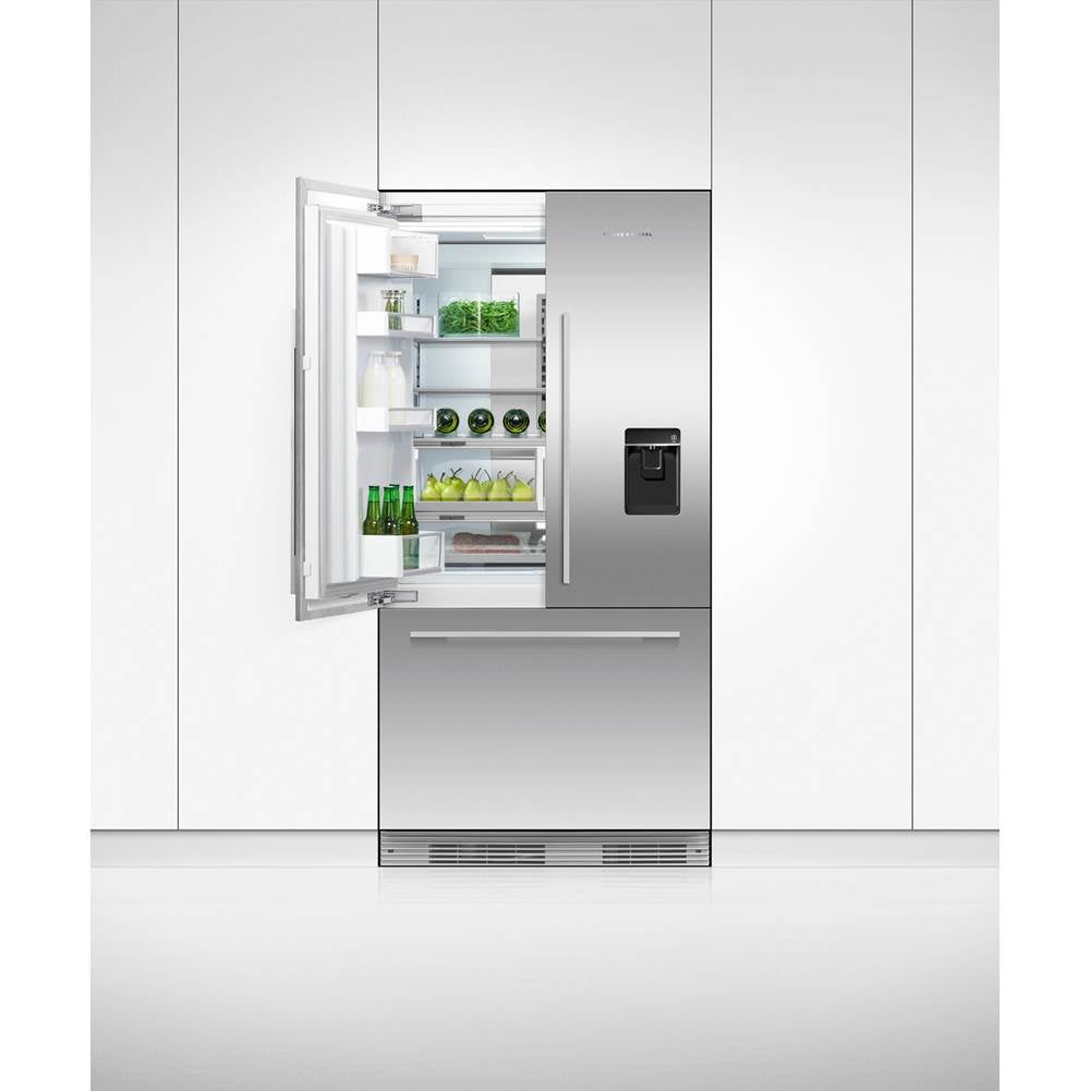 36'' French Door Refrigerator Freezer, 72'' H, 16.8 cu ft, F&P Stainless Panel Req, Ice & External Water Requires - RD3672AU