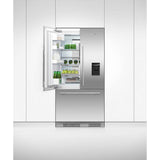 36'' French Door Refrigerator Freezer, 72'' H, 16.8 cu ft, F&P Stainless Panel Req, Ice & External Water Requires - RD3672AU
