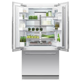 36'' French Door Refrigerator Freezer, 72'' H, 16.8 cu ft, F&P Stainless Panel Req, Ice & External Water Requires - RD3672AU