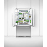36'' French Door Refrigerator Freezer, 72'' H, 16.8 cu ft, F&P Stainless Panel Req, Ice & External Water Requires - RD3672AU