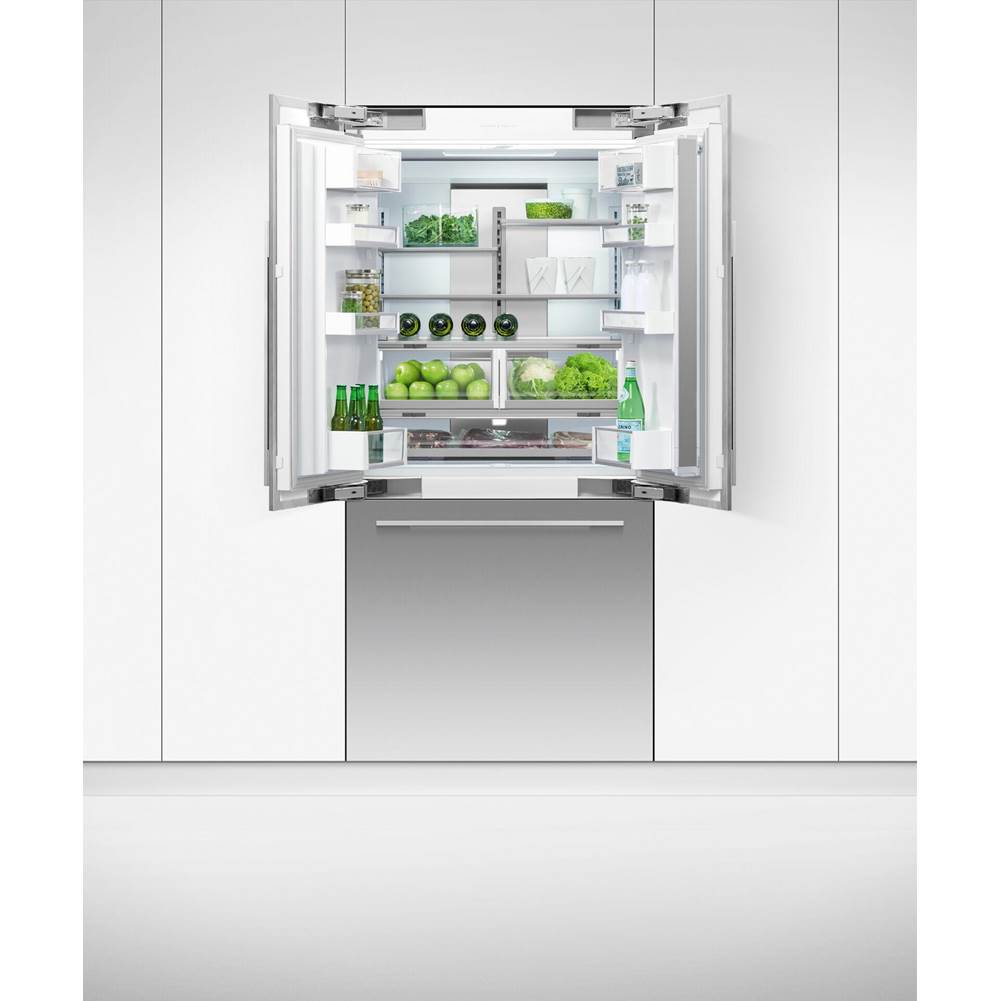 36'' French Door Refrigerator Freezer, 80'' H, 16.8 cu ft, Panel Ready, Ice Only