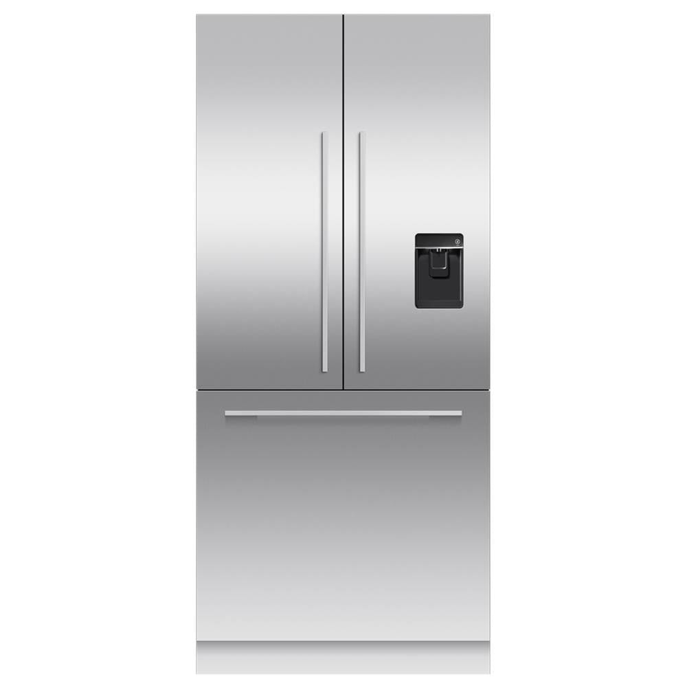 Fisher & Paykel - 36'' French Door Refrigerator Freezer, 80'' H, 16.8 cu ft, F&P Stainless Panel Req, Ice & External Water Requires - RD3680AU or RD3684AU