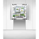 36'' French Door Refrigerator Freezer, 80'' H, 16.8 cu ft, F&P Stainless Panel Req, Ice & External Water Requires - RD3680AU or RD3684AU