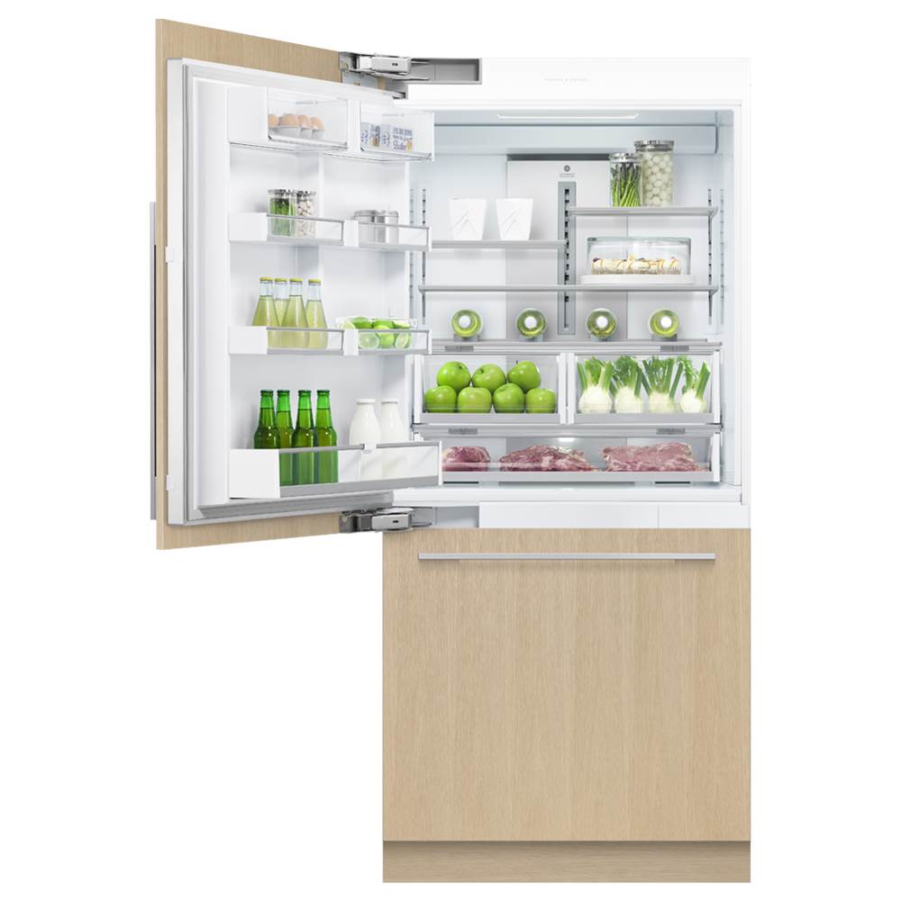 36'' Bottom Mount Refrigerator Freezer, 80'' H, 16.8 cu ft, Panel Ready, Ice Only, Left Hinge