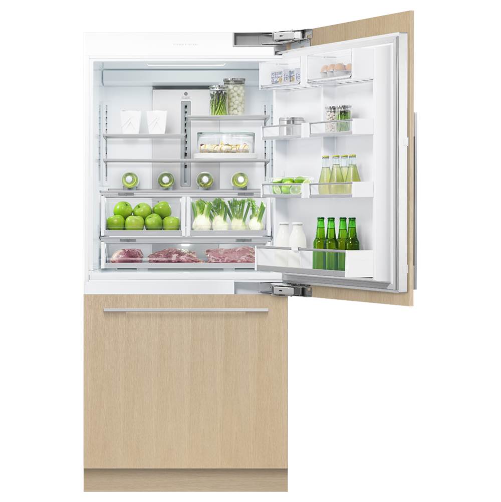 36'' Bottom Mount Refrigerator Freezer, 80'' H, 16.8 cu ft, Panel Ready, Ice Only, Right Hinge