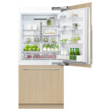 36'' Bottom Mount Refrigerator Freezer, 80'' H, 16.8 cu ft, Panel Ready, Ice Only, Right Hinge