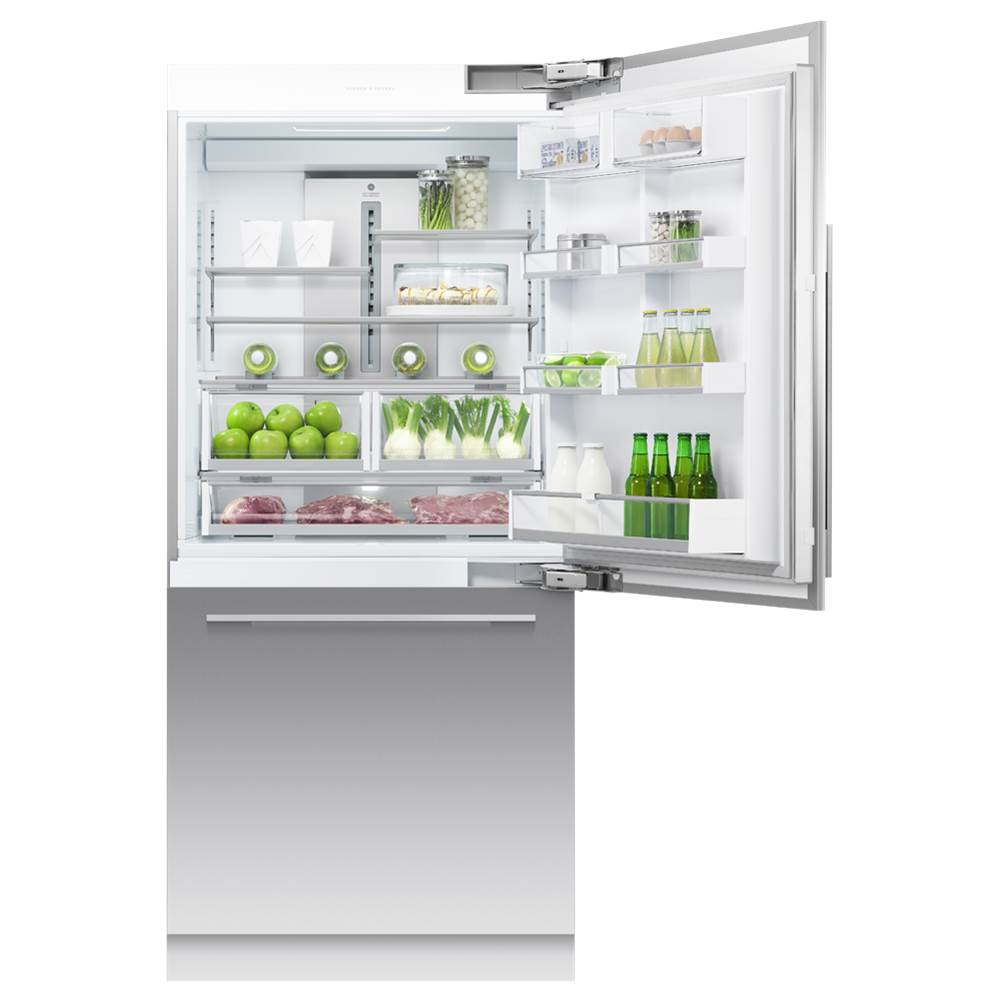 36'' Bottom Mount Refrigerator Freezer, 80'' H, 16.8 cu ft, Panel Ready, Ice Only, Right Hinge