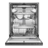 Stainless Steel, Tall,  8 Wash Cycles, 15 Place Settings, 3 Racks, Recessed Handle