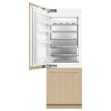 30'' VTZ Column Bottom Mount Refrigerator Freezer, Panel Ready, 15.9 cu ft, Stainless Interior, Ice & Internal Water, Left Hinge