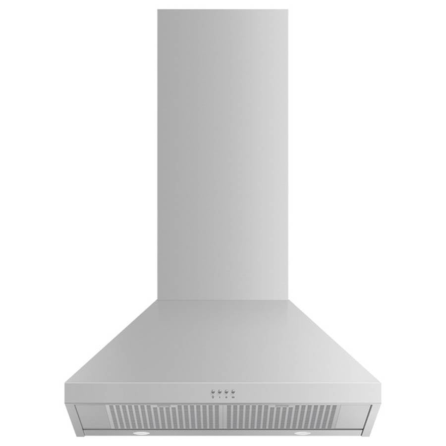 30'' Pyramid Chimney Wall Hood, 600 CFM, Stainless Steel