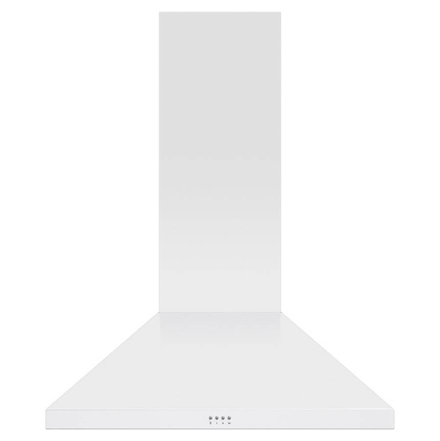 Fisher & Paykel - 36'' Pyramid Chimney Wall Hood, 600 CFM, White - White