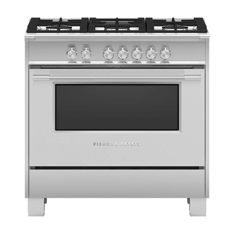 Fisher & Paykel - 36'' Range, 5 Burners, Stainless Steel