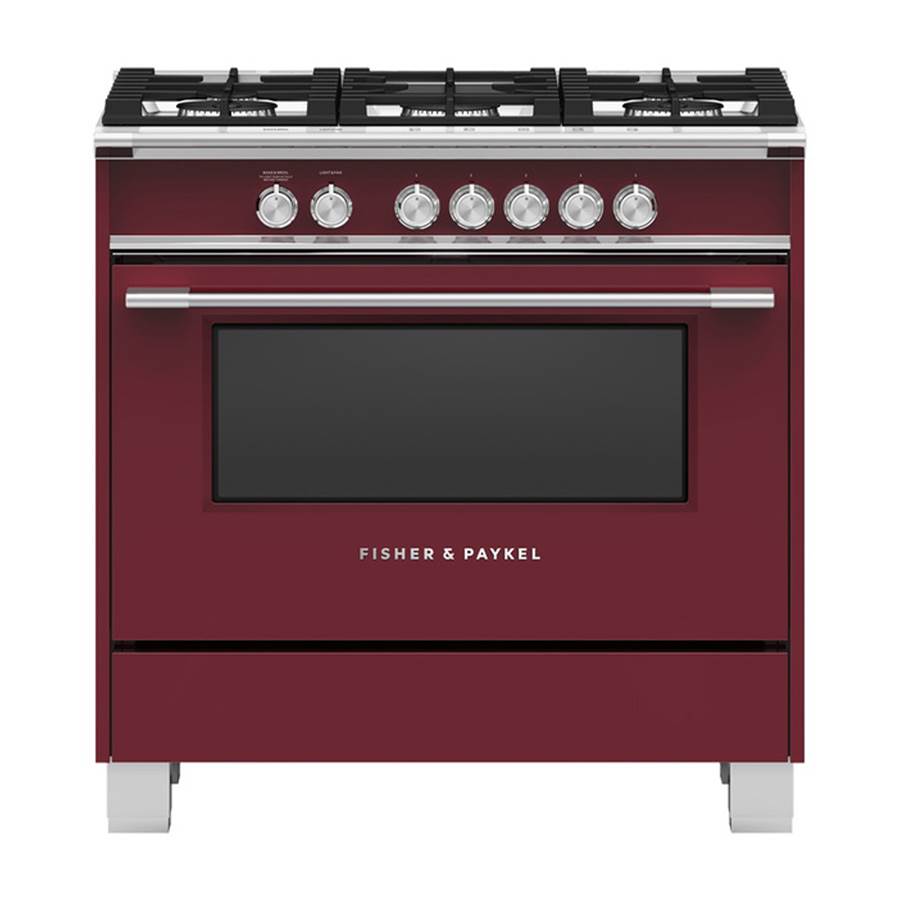 Fisher & Paykel - 36'' Range, 5 Burners, Red