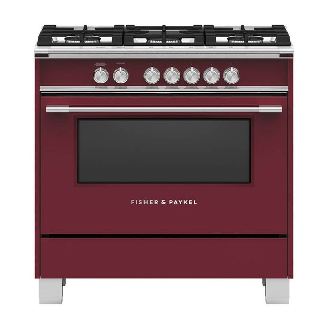 Fisher & Paykel - 36'' Range, 5 Burners, Red