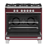 36'' Range, 5 Burners, Red