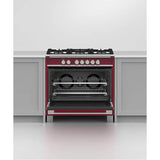 36'' Range, 5 Burners, Red