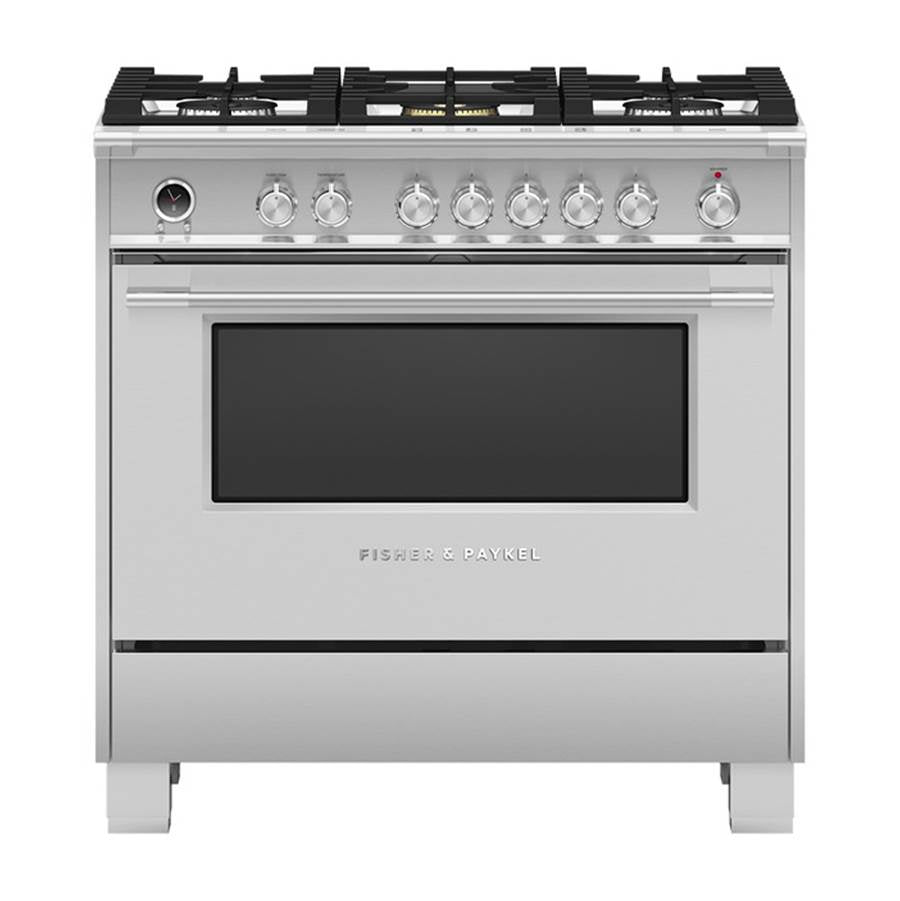 Fisher & Paykel - 36'' Range, 5 Burners, Stainless Steel