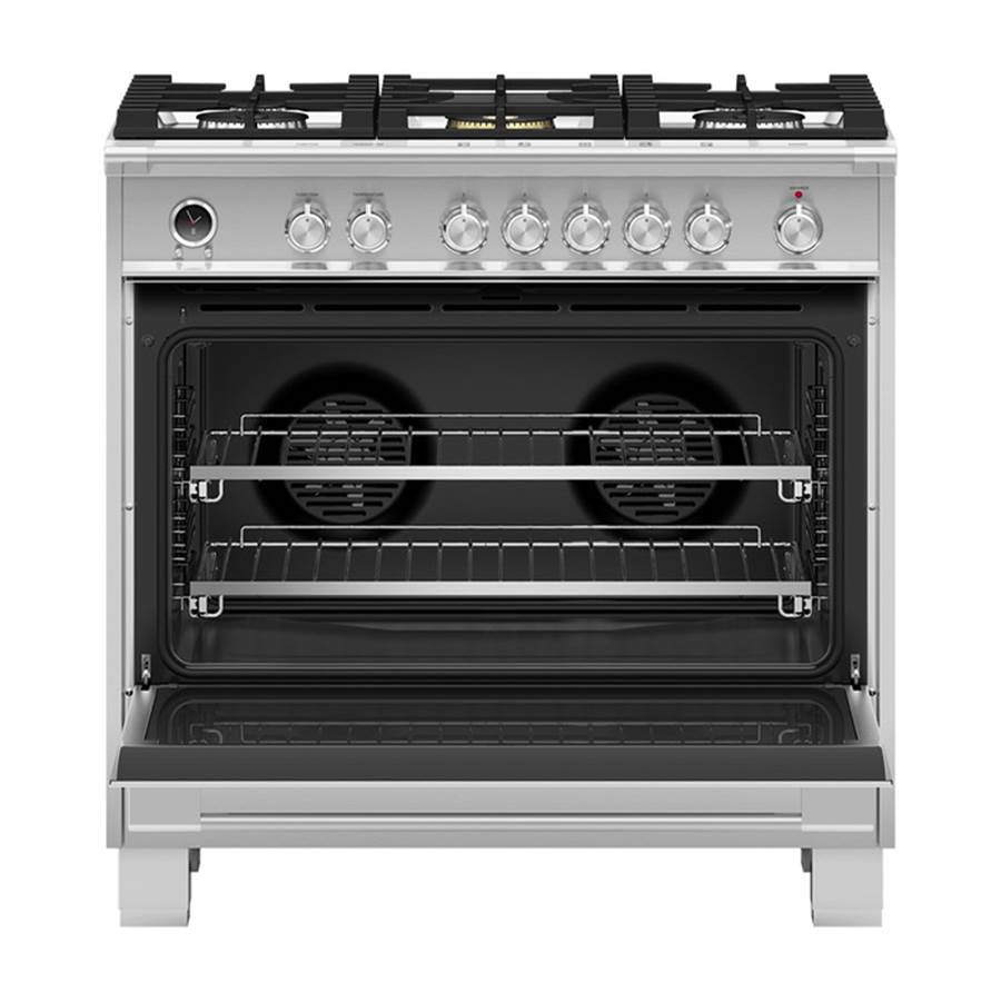 36'' Range, 5 Burners, Stainless Steel