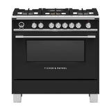 Fisher & Paykel - 36'' Range, 5 Burners, Self-cleaning, Black