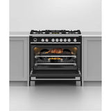 36'' Range, 5 Burners, Self-cleaning, Black