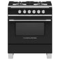 Fisher & Paykel - 30''  Range, 4 Burners, Black - Black