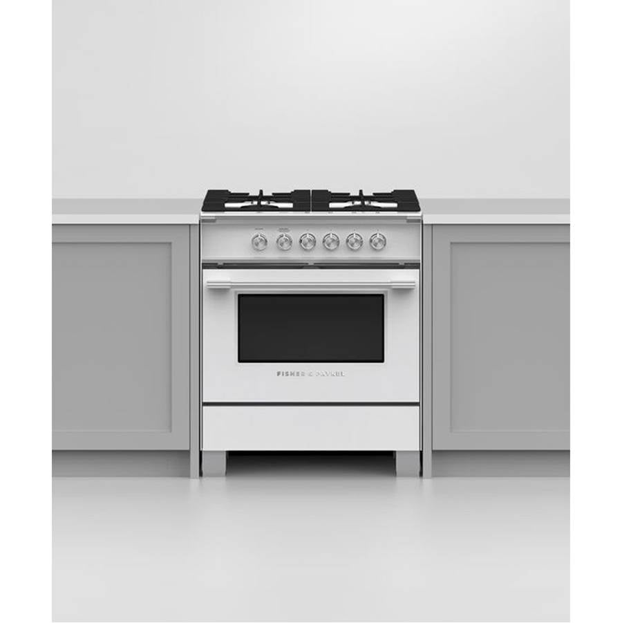 30'' Range, 4 Burners, White