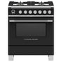 Fisher & Paykel - 30'' Range, 4 Burners, Self-cleaning, Black