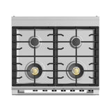 30'' Range, 4 Burners, Self-cleaning, Black
