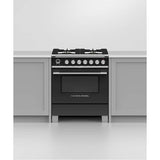 30'' Range, 4 Burners, Self-cleaning, Black