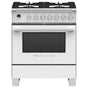 Fisher & Paykel - 30'' Range, 4 Burners, Self-cleaning, White - White