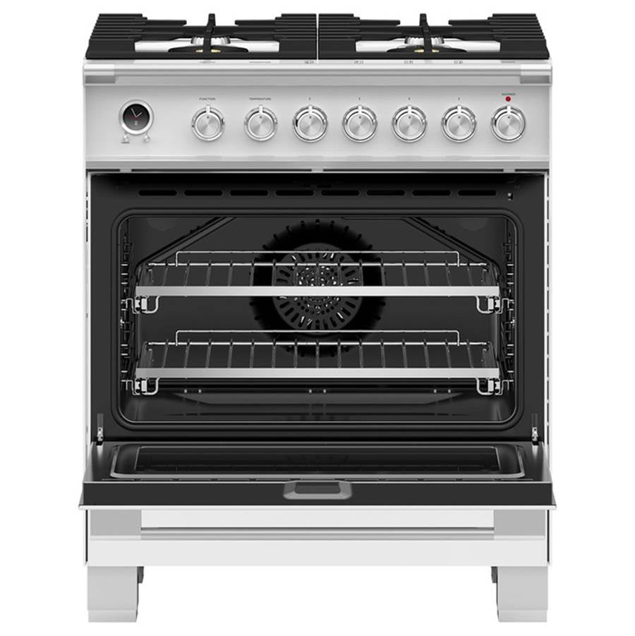 30'' Range, 4 Burners, Self-cleaning, White
