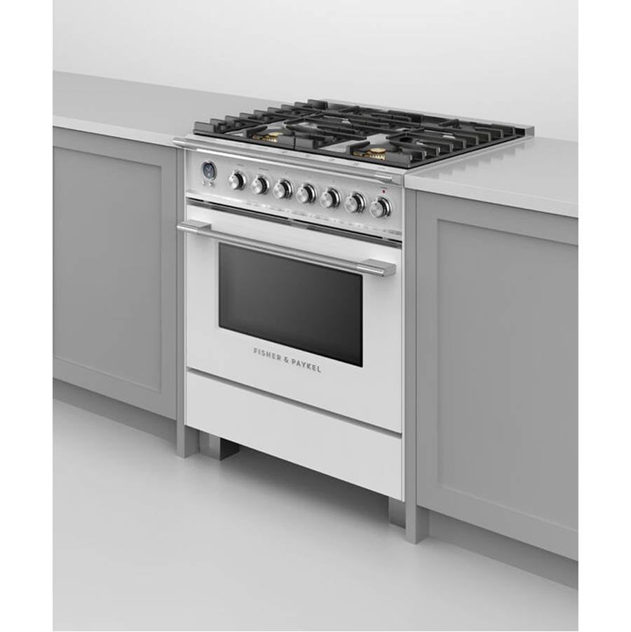 30'' Range, 4 Burners, Self-cleaning, White