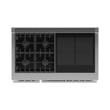 48' Range, 4 Zone Induction with SmartZone & 4 Burner Gas, Self-cleaning, LPG