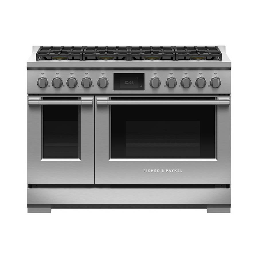 Fisher & Paykel - 48' Range, 8 Burners, Self-cleaning, Natural Gas - Stainless Steel