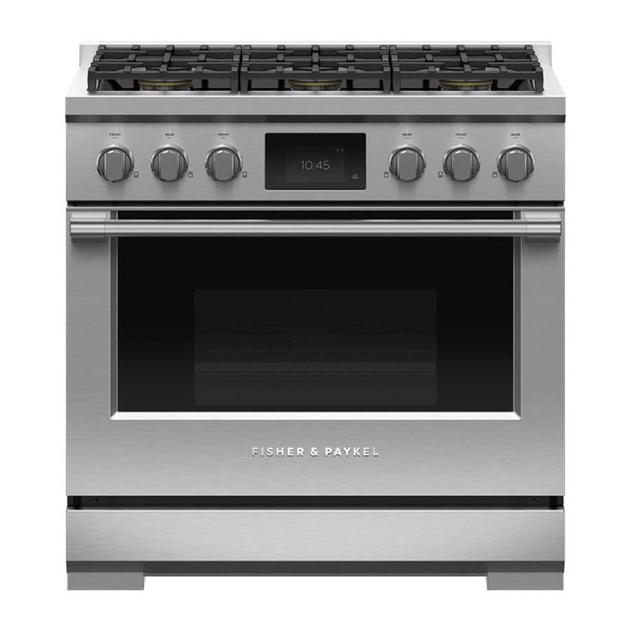 Fisher & Paykel - 36' Range, 6 Burners, Self-cleaning, LPG - Stainless Steel