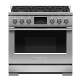 Fisher & Paykel - 36' Range, 6 Burners, Self-cleaning, Natural Gas - Stainless Steel