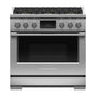 Fisher & Paykel - 36' Range, 6 Burners, Self-cleaning, Natural Gas - Stainless Steel