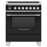 Fisher & Paykel - 30'' Range, 4 Zones, Self-cleaning, Black - Black