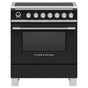 Fisher & Paykel - 30'' Range, 4 Zones, Self-cleaning, Black - Black